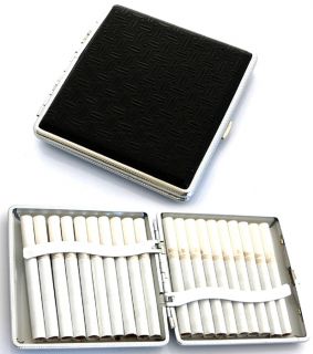 Brand New Cigarette Case Fits 20 Regular and King Size   70057 BLACK