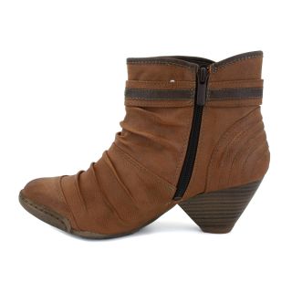  Boots for Women Zip Synthetic Leather Ankle Cognac 1108 501 200