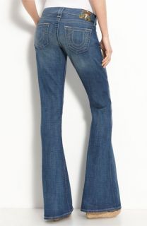 True Religion Brand Jeans Carrie Bell Flare Leg Stretch Jeans (Rough River Wash)