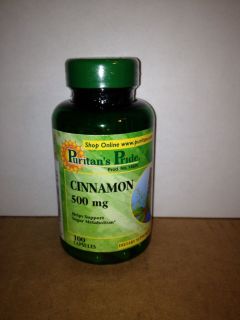  Pride 500mg Cinnamon 100Capsules Herbal Supplement Supports Metabolism