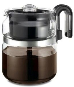  Medelco 8 Cup Glass Stovetop Coffee Maker Percolator   2 Day Shipping
