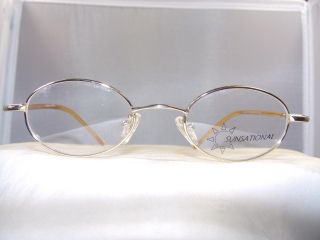  original oval eyeglass frame with magnetic clip on model mq522 in gold