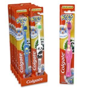 24 colgate kids 2 extra soft character toothbrushes