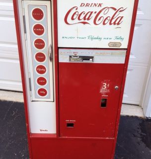 Vendo Straight Top 56 Embossed Coke Machine