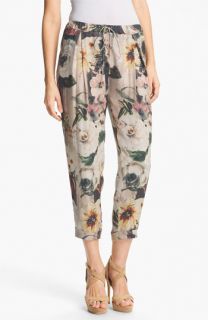 Haute Hippie Floral Print Drawstring Trousers