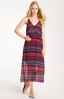 Joie Jesbelle Striped Silk Chiffon Midi Dress