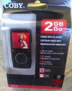 Coby MP601 2 GB  Digital Media Player Brand New SEALED Package