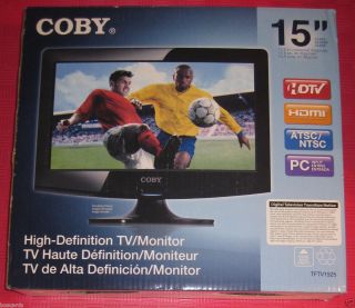 COBY TFTV1525 TV TFT LCD TELEVISION 15 INCH 720p HD NEW IN BOX FREE