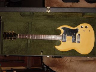 84 Gibson SG Special Rare 3 knob Tim Shaw P Us aged white finish W