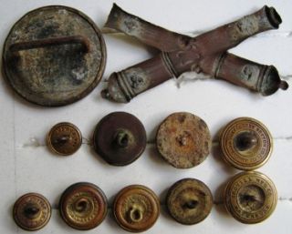 Antique Vintage Buttons Military Buttons Civil War Era? Confederate