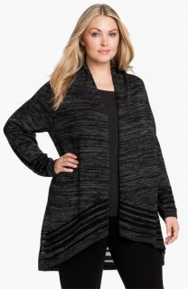 Eileen Fisher Angled Front Cardigan (Plus)