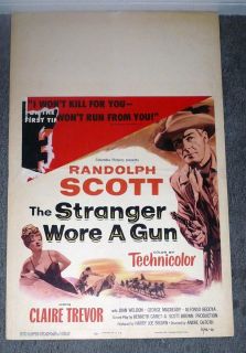  Wore A Gun Original Poster Randolph Scott Claire Trevor