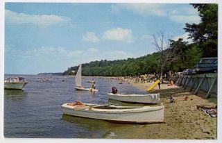 Westmoreland VA N Colonial Beach VA Park Boats Postcard