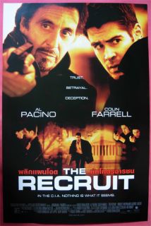 The Recruit Thai Poster 2003 Al Pacino Colin Farrell