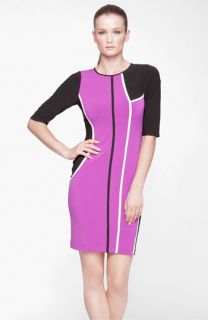 Marc New York by Andrew Marc Colorblock Jersey Sheath Dress