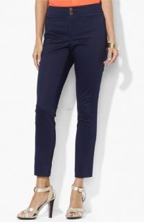 Lauren Ralph Lauren Slim Stretch Cotton Pants (Petite) (Online Exclusive)