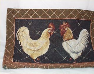 Rooster Chicken Placemats Country Farm Kitchen Tapestry Mat