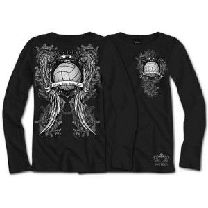  Long Sleeve Peace, Love, Volleyball Shirt Black Size S, M, L, XL