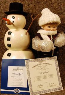 Ashton Drake Winter Magic Set Bradley Doll and Snowman Mint New in Box