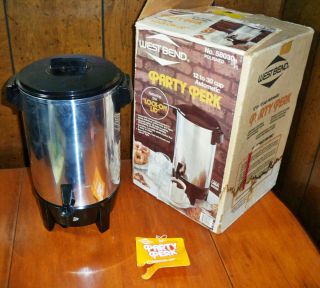  West Bend Party Percolator 12 30 Cup Coffee Maker Stainless