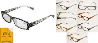 Plastic Color Reading Glasses with Stripe and Spotted Design