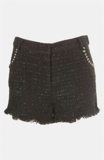 Topshop Studded Bouclé Shorts