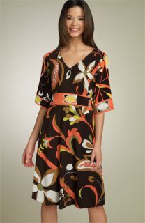 Donna Morgan Print Jersey Kimono Dress