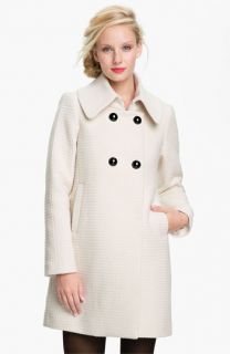 Trina Turk Textured Double Breasted Coat