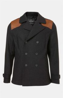 Topman Double Breasted Peacoat