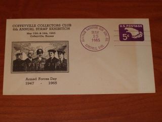 Armed Forces Day Coffeyville Kansas 1965 Cachet Cover
