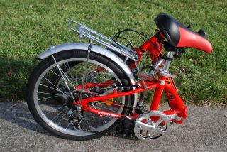 Columba 20 Alloy Folding Bike with Shimano 7 Speed Red