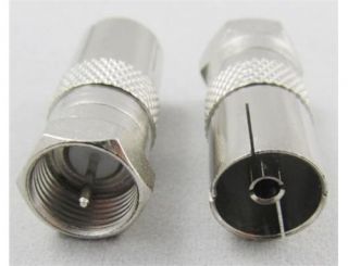  PAL Female Jack Straight RF Coaxial Adapter F Type Connector TV
