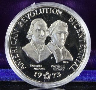 1973 Bicentennial Commemorative Silver Medal 38mm 1 oz    64405