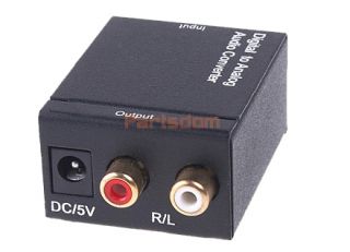  Coaxial Toslink Signal to Analog Audio Converter Adapter RCA L R