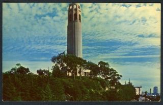 Beautiful Coit Tower San Francisco California Original 1950s Unused