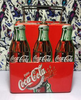 Coca Cola Six Pack Bottle Lunch Box with Cola Bottle Gummie Candy Free