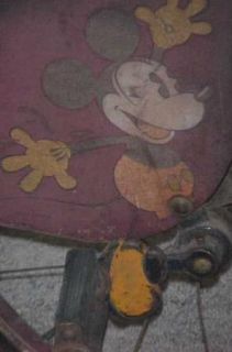 Original Colson Mickey Mouse Velocipede Tricycle RARE