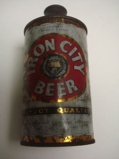 Vintage IRON CITY Cone Top Beer Can Pittsburgh Brewing Company