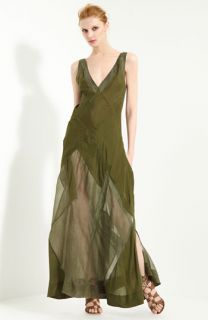 Donna Karan Collection Organza & Habutai Silk Dress
