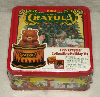 Crayola Collectible Holiday Tin 1992 Factory SEALED