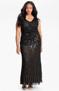 JS Collections Beaded Sleeveless Dress (Plus)