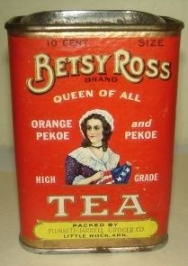  Vintage Betsy Ross Tea Tin 1 4 lb Size