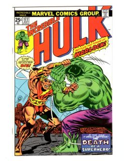 Incredible Hulk 177 1974 Death of Warlock High Grade Key