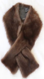  FUR FABULOUS*** THE PERFECT LEA CLEMENT COCOA MINK STOLE/SCARF