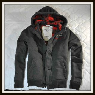 Abercrombie Fitch A F Colden Dam Mens Coat in Dark Heather Grey Size