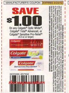 2c 20 Coupons $1 Off Colgate Total Advanced Select Toothpaste Exp 9 29