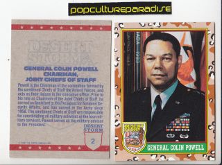 General Colin Powell 1991 Topps Desert Storm War Card