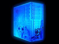  CS888UVBL Acrylic Mid Tower Computer ATX Case w 4 UV Fans