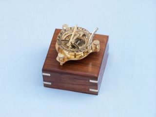  Brass Sundial Compass 3" Nautical Compasses
