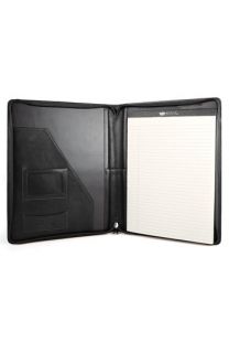 Bosca Leather Zip Closure Letter Pad Cover